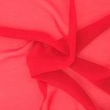 Darbari Plain Polyester Chiffon Soft Light As Feather Chiffon- Red