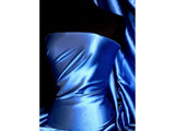 Darbari Handmade Heavy Back Satin Fabric Material- Royal Blue