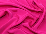 Darbari Smooth Light And Feel Like Feather On Skin Crepe De Chine Fabric- Shocking Pink