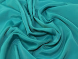 Darbari Smooth Light And Feel Like Feather On Skin Crepe De Chine Fabric- Turquoise Green