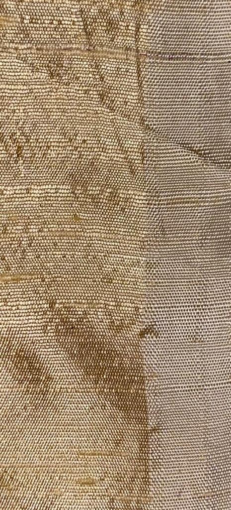 Darbari Dupion Silk - Raw Silk Fabric- Light Gold