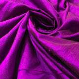 Darbari Dupioni Silk - Raw Silk Fabric- Purple / Eggplant